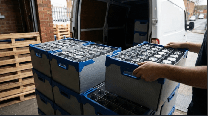 Loading the van for delivery