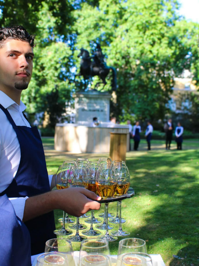 Event staff hire London — professional waiting staff at a London event