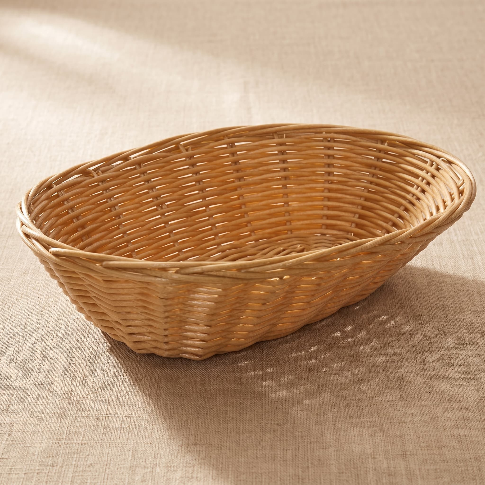 Bread basket hire London — poly wicker bread basket for weddings, restaurants and events