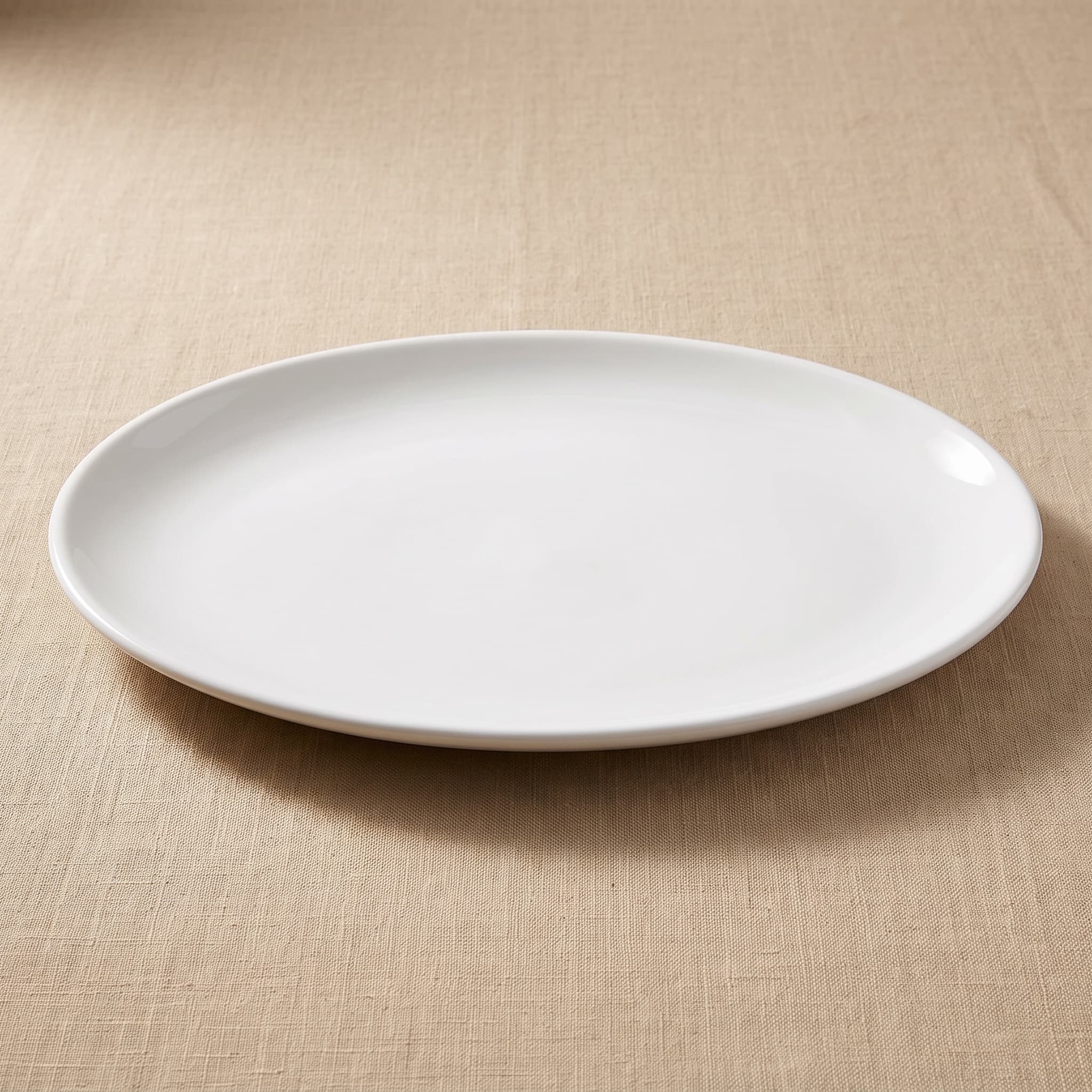 Canap&eacute; platter hire London — elegant 305x241mm white porcelain platter for canapes, starters and events