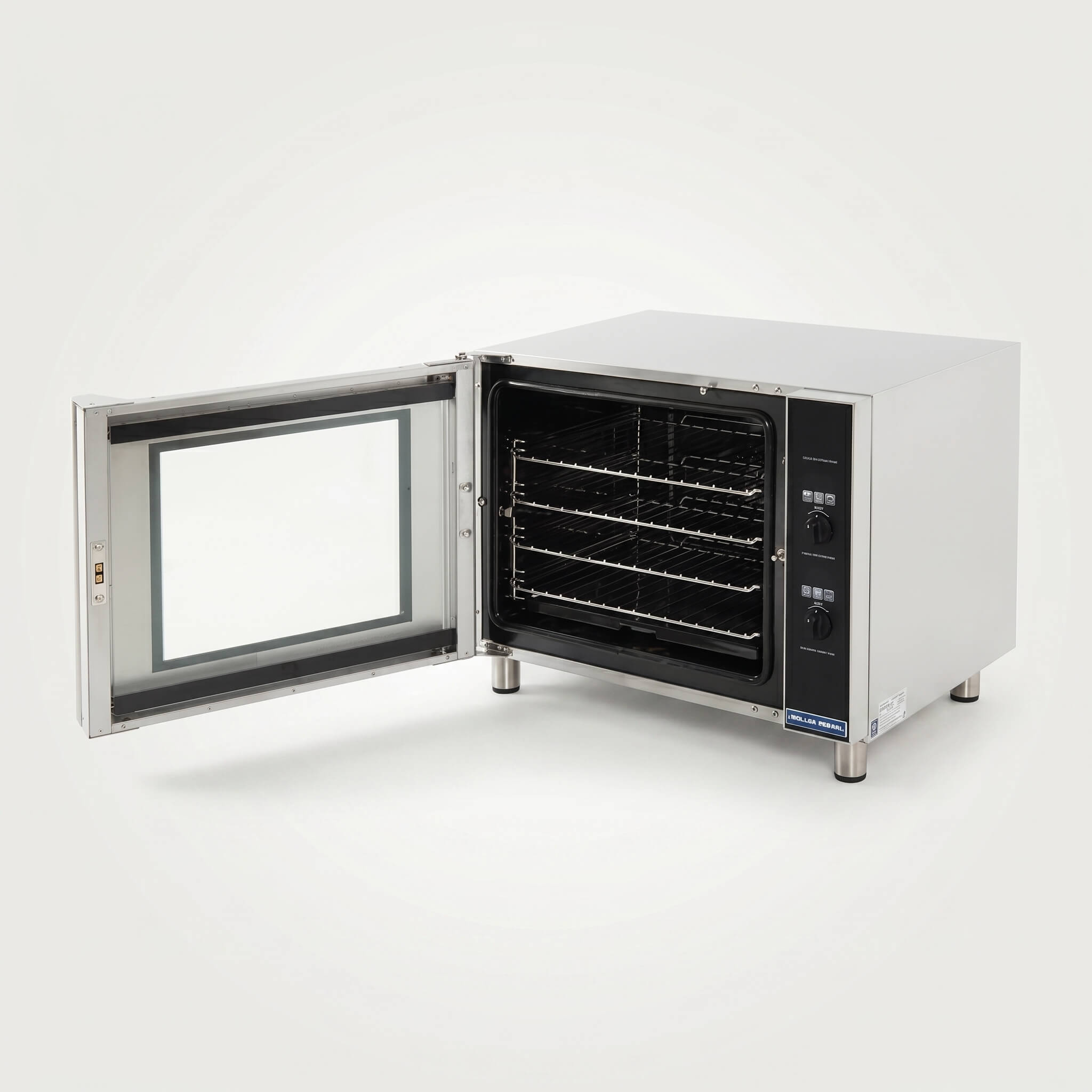 Blue Seal E31D4 convection oven — door open