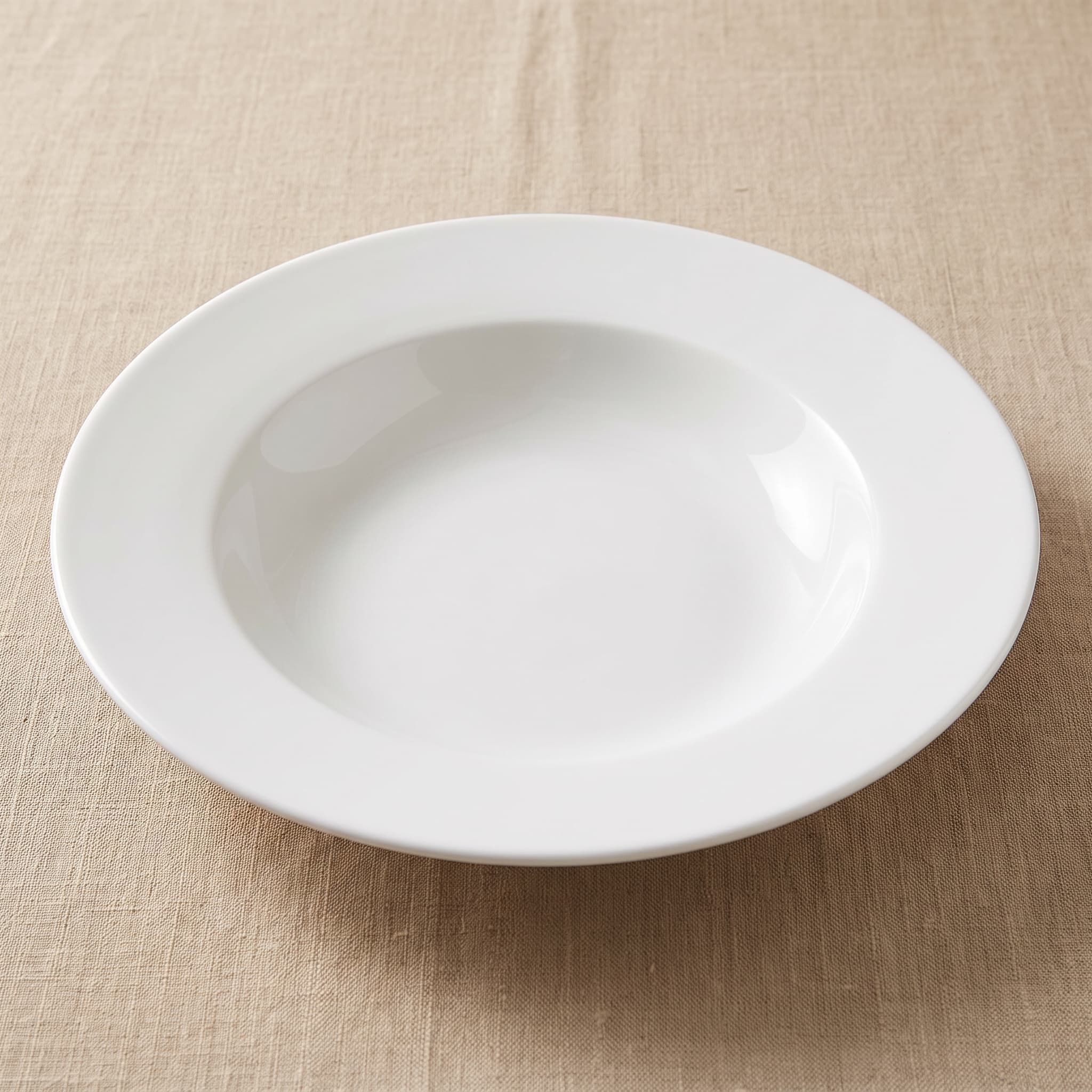 Pasta and sharing dish hire London — deep 270mm white porcelain bowl for pasta, risotto and salads at events