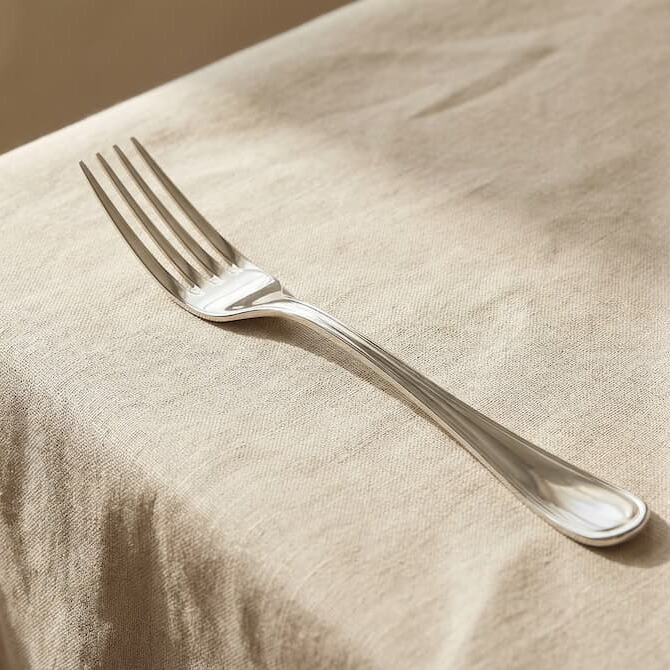 Dinner fork cutlery hire for London event tables