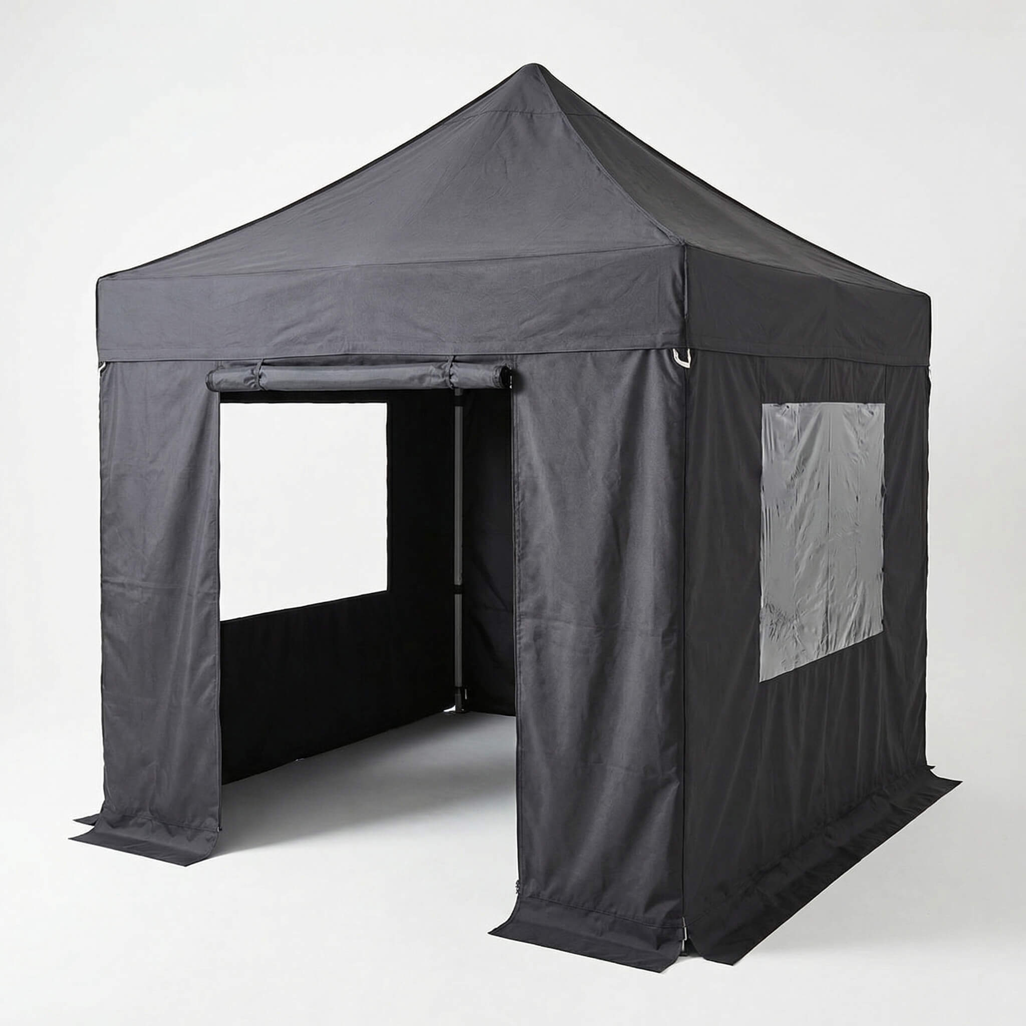 3x3 gazebo fully enclosed with walls and door panel hire London